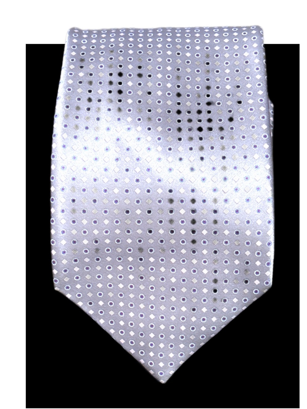 Add on - Vintage Stephano Ricci 100% Silk Tue Light Soft Blue Dot Pattern